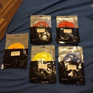 Neon Shoe LaceThe 5-Pairs Bundle Pack of Waxed Round Sport Shoe Laces by PANGAEA